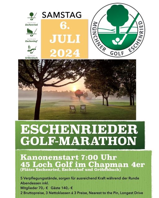 Die Anmeldung für den Eschenrieder Golfmarathon ist offen